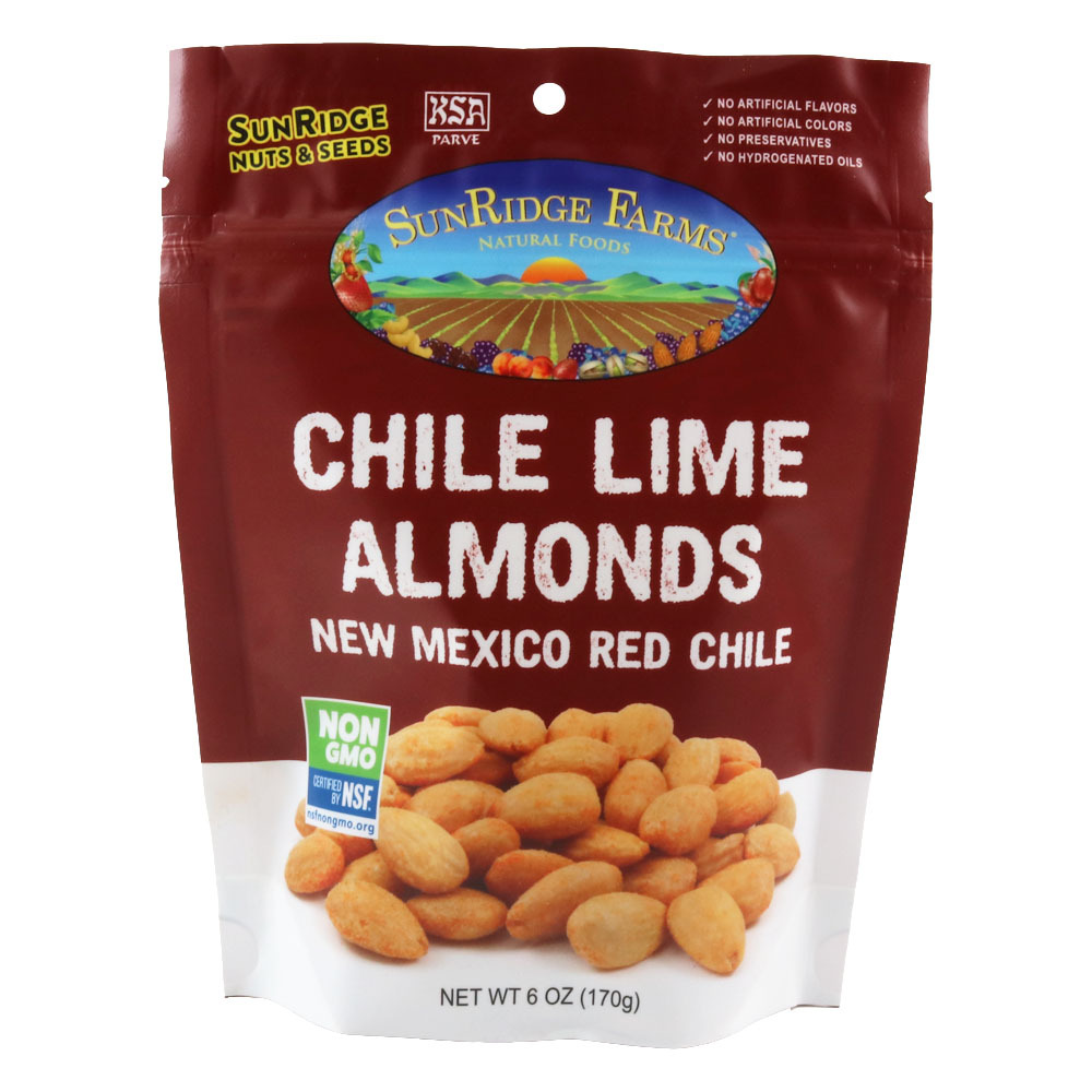 New Mexico Chimayo Red Chile Lime Almonds SunRidge Farms