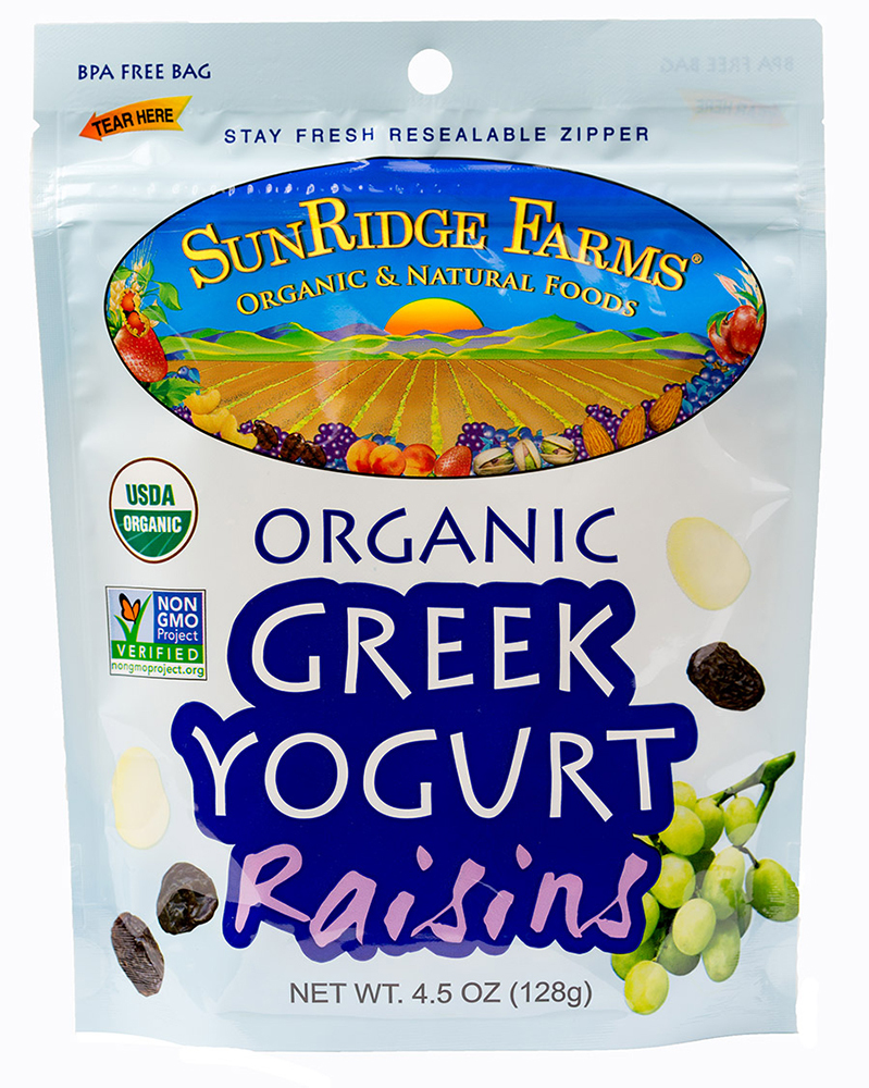 Organic Greek Yogurt Raisins SunRidge Farms