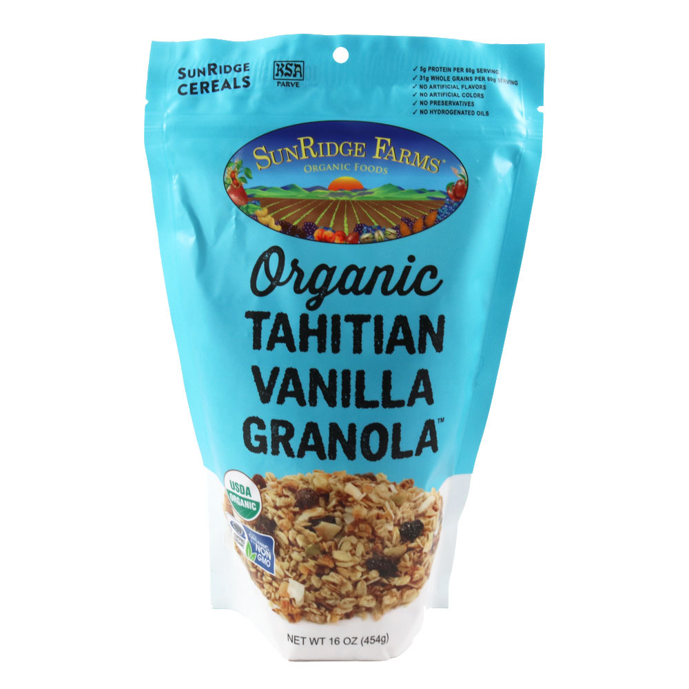 Organic Tahitian Vanilla Nut Granola - Individual, 16 oz. Bag
