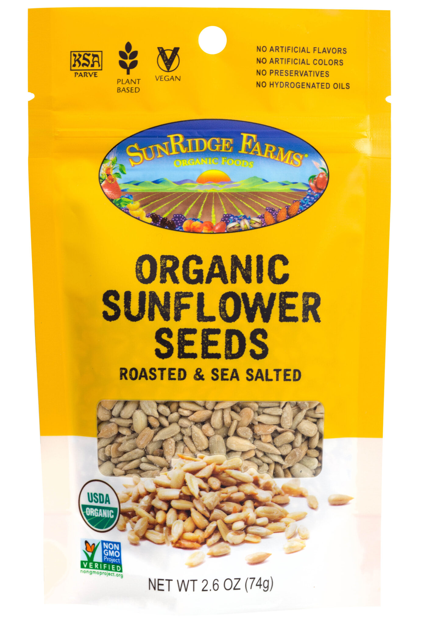 Organic Dry Roasted and Salted Sunflower Seeds SunRidge Farms
