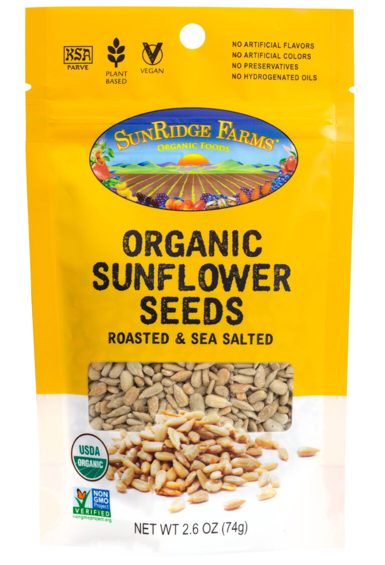 Organic Dry Roasted and Salted Sunflower Seeds SunRidge Farms