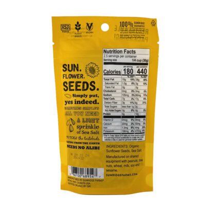 Organic Dry Roasted and Salted Sunflower Seeds - SunRidge Farms