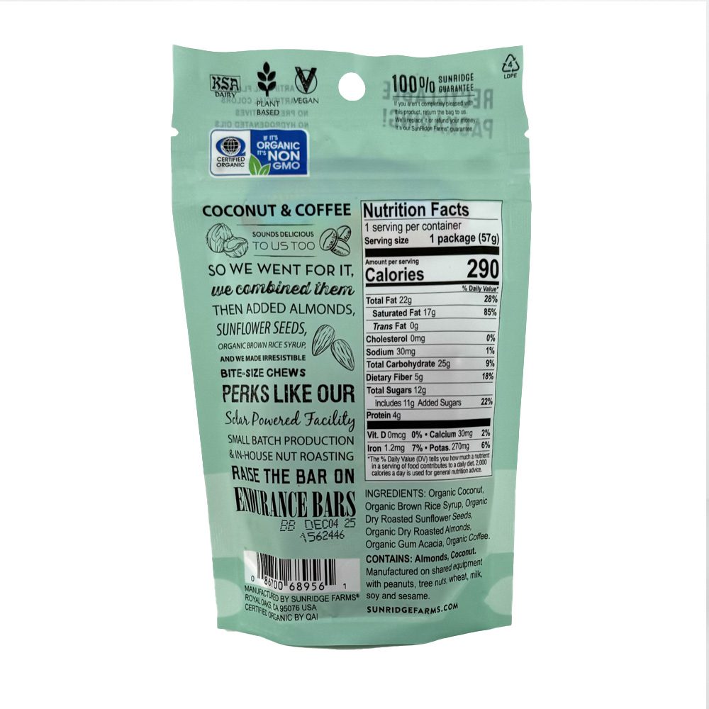 Organic Coffee Almond Coconut Chews - Image 3