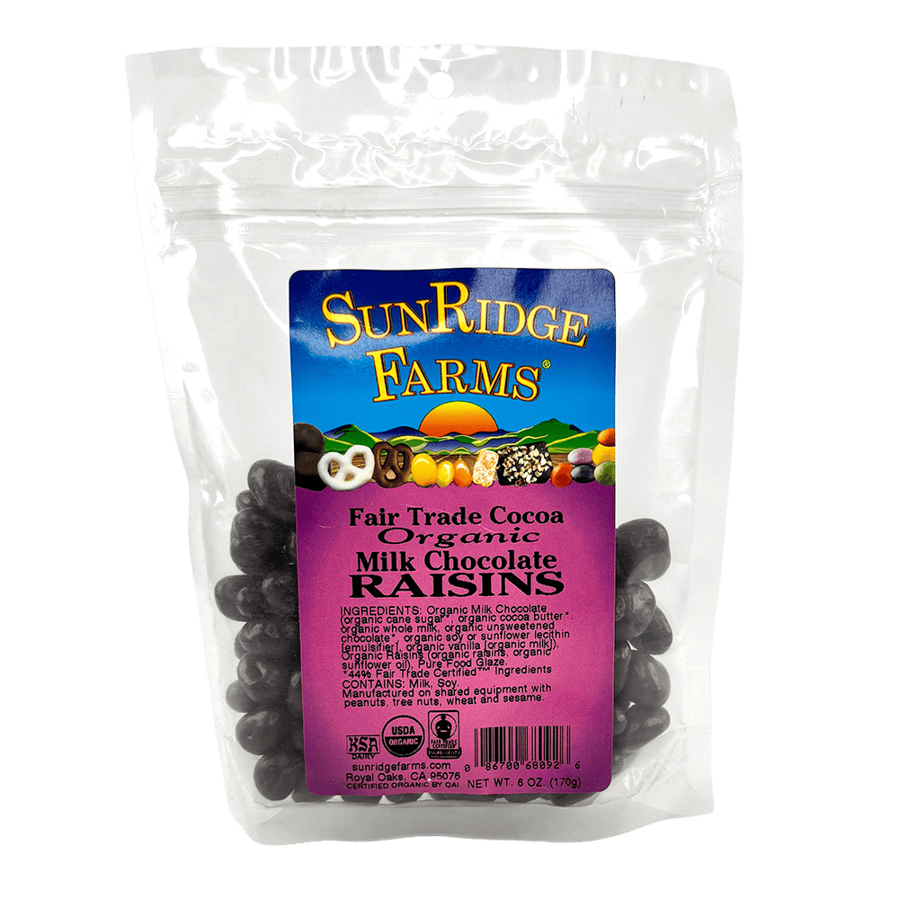 Organic Fair Trade Milk Chocolate Raisins - Image 2