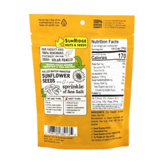 Roasted and Sea Salted Sunflower Seeds - SunRidge Farms