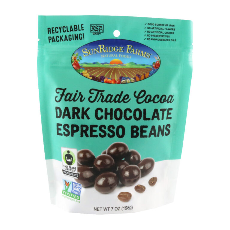 Fair Trade Dark Chocolate Espresso Beans SunRidge Farms