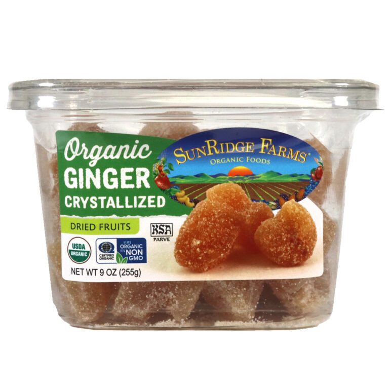 Organic Crystallized Ginger Chunks Cane Sweetened Sunridge Farms 2853