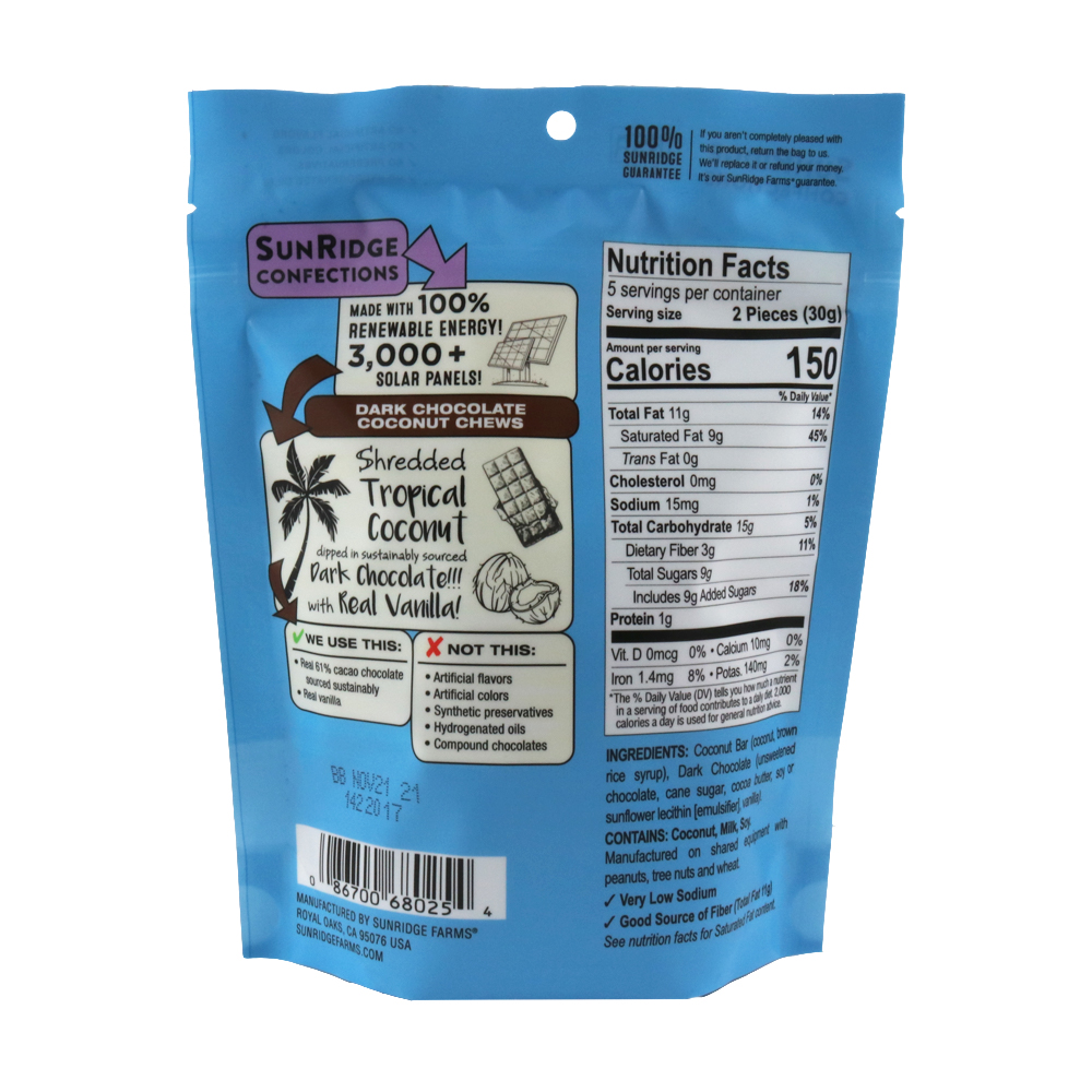 Dark Chocolate Coconut Chews - SunRidge Farms