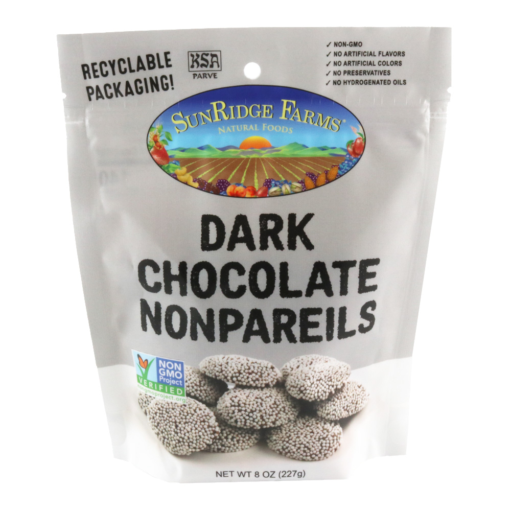 Dark Chocolate Nonpareils - Individual, 8 oz Bag