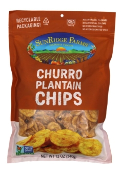 Churro Plantain Chips - 12 Count, 12 oz. Bag