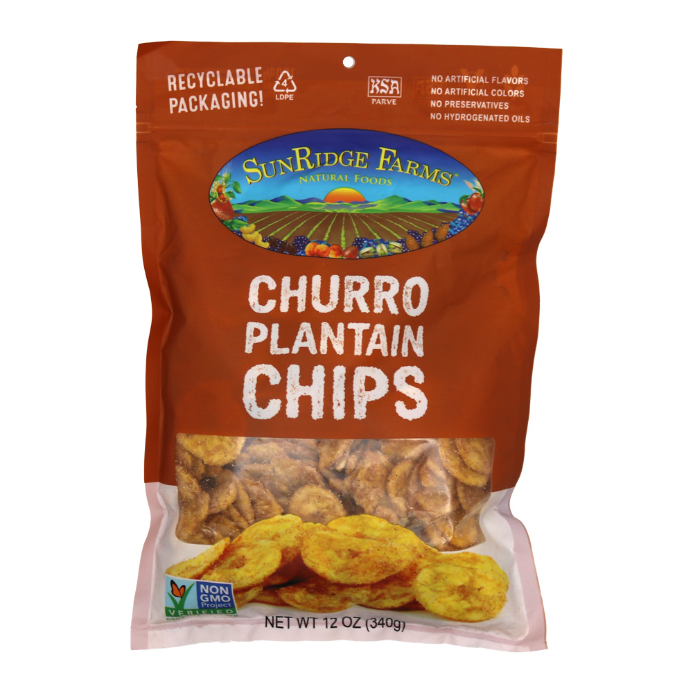 Churro Plantain Chips - 12 Count, 12 oz. Bag
