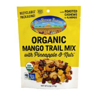 Organic Mango Trail Mix, Pineapple & Nuts - Individual, 6 oz. Bag
