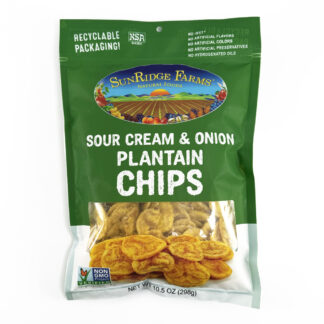 Sour Cream and Onion Plantain Chips - Individual, 10.5 oz Bag